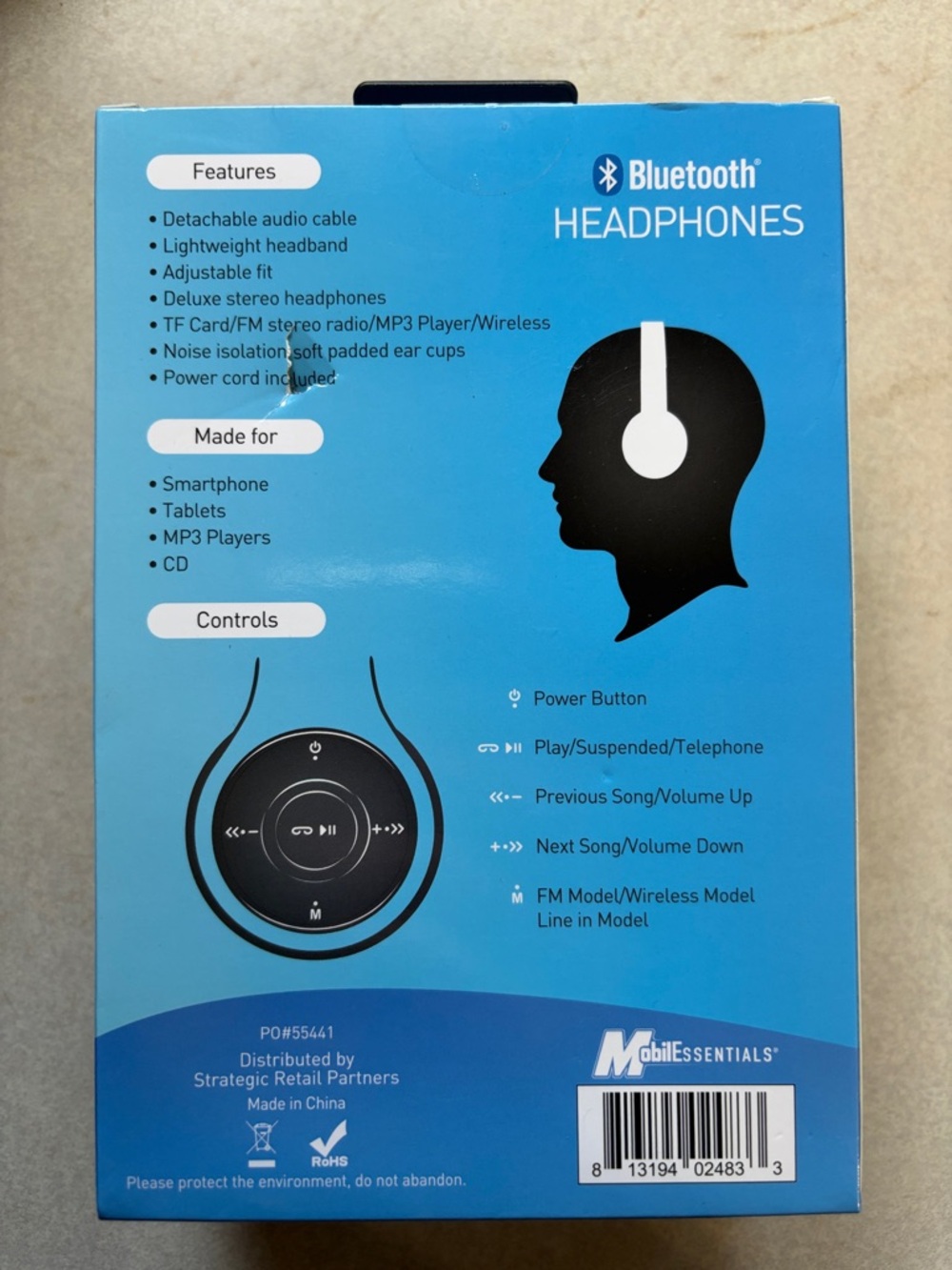 Bluetooth Over-Ear Headphones - Black - Picture 2 of 4